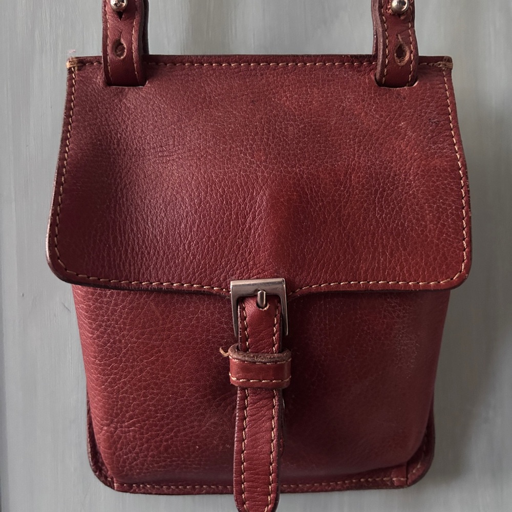Harold's Brown Crossbody Bag with Pebbled Leather